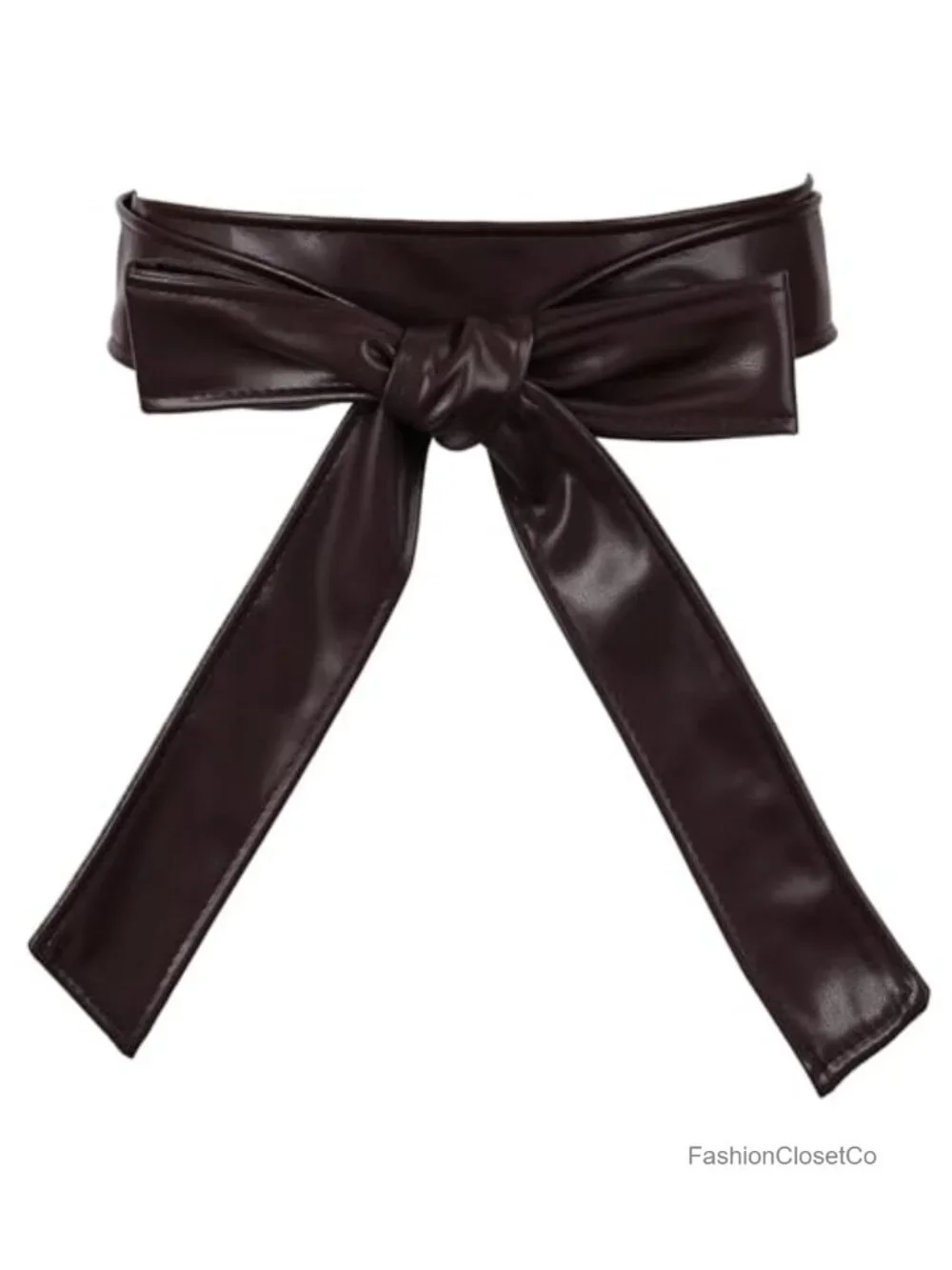 Women's PU Leather Obi Belt Wrap Sash Waist Belt for Dress Coat